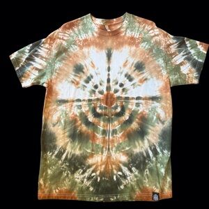 Haus of Hendo Hand Dyed Men's Tie-Dye Shirt - Brown and Green